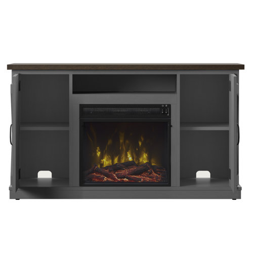 Three Posts Lorraine TV Stand for TVs up to 55" with Electric Fireplace Included & Reviews